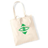 NEW! WHITE FUTURE PAST TOUR TOTE (GREEN TEXT AND IMAGE)