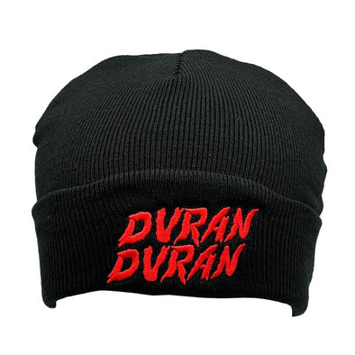 NEW – BLACK EMBROIDERED BEANIE RED LOGO