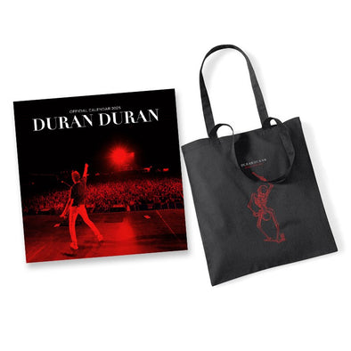 2025 CALENDAR + BLACK RED SKELETON TOTE  BUNDLE