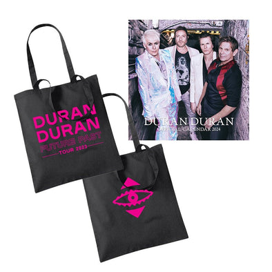 NEW!! 2024 CALENDAR AND BLACK PINK TEXT TOTE BUNDLE