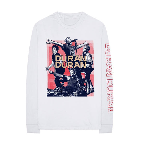 WHITE EURO 25 LONG SLEEVE COLLAGE T
