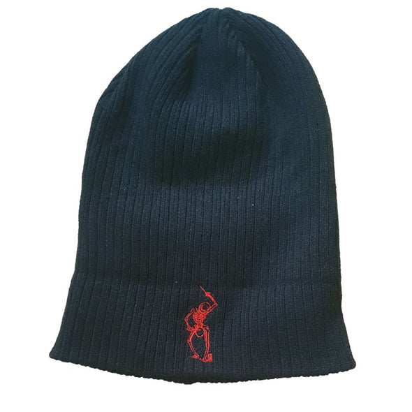 New!! DM RED SKELETON EMBROIDERED SLOUCH BEANIE