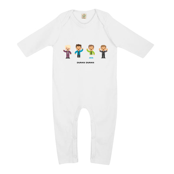 NEW ! WHITE BAND LINEUP BABY JUMPSUIT