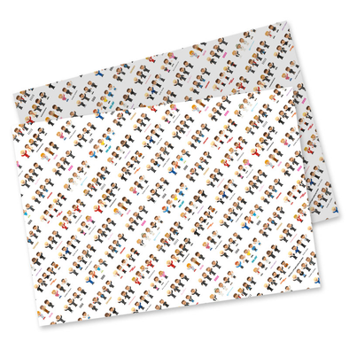 DURAN DURAN TIMELINE CHARACTERS WRAPPING PAPER (set of 2 Sheets)